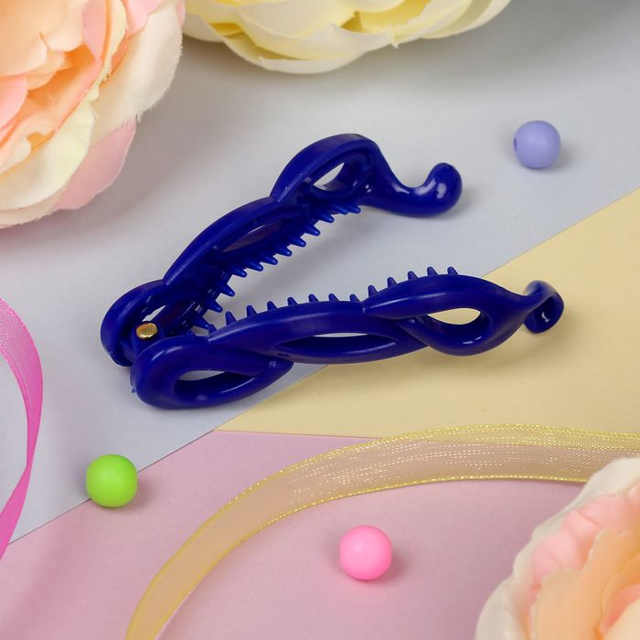 Банан для волос "Цветной" 7 см плетение,микс