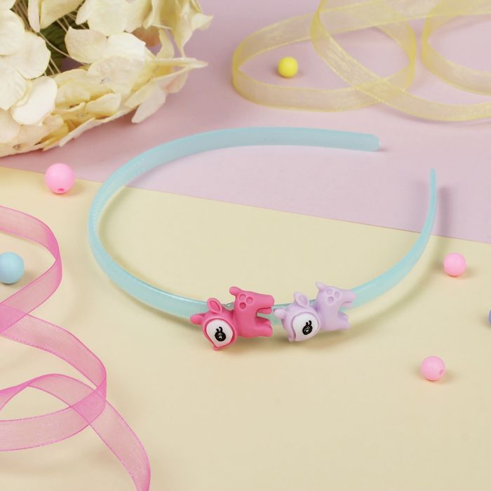 Ободок для волос "Крошечка" 0,7 см олешки микс