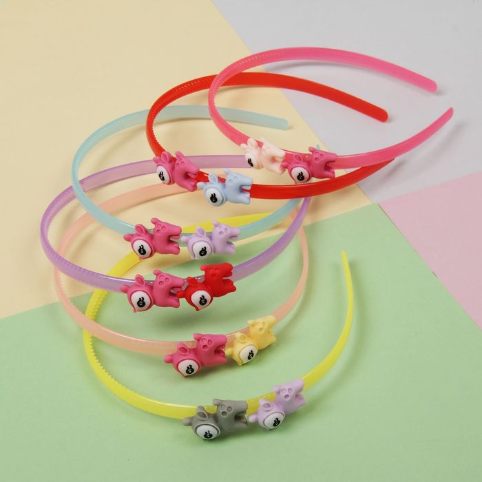 Ободок для волос "Крошечка" 0,7 см олешки микс