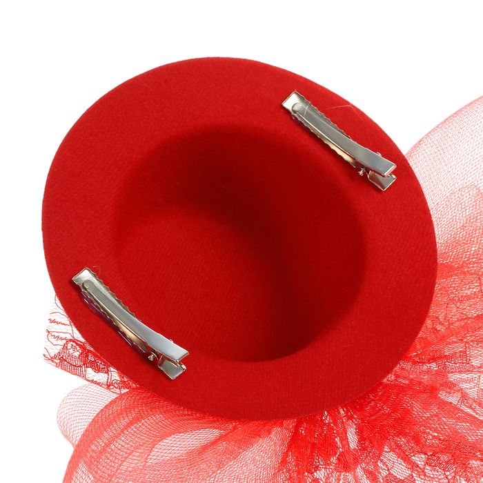 Карнавальный зажим шляпка "Изюминка", цвета МИКС