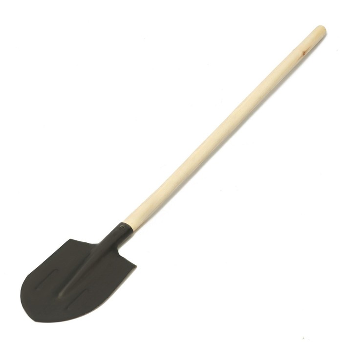 лопата штыковая острая деревянный черенок 1 сорт Лопата штыковая, острая, L = 153 см, деревянный черенок 1 сорт