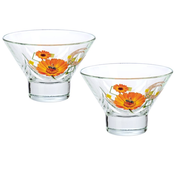 Набор креманок 200 мл "Маргаритки", 2 шт