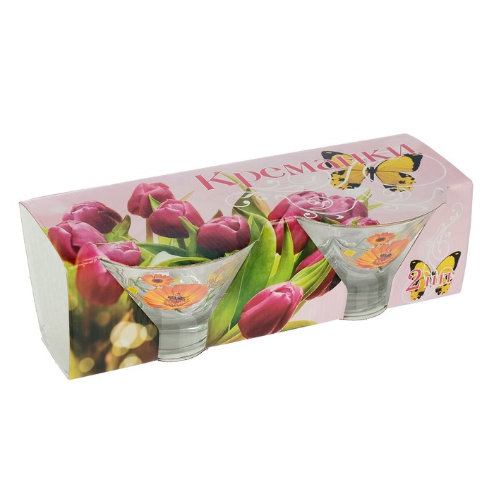 Набор креманок 200 мл "Маргаритки", 2 шт