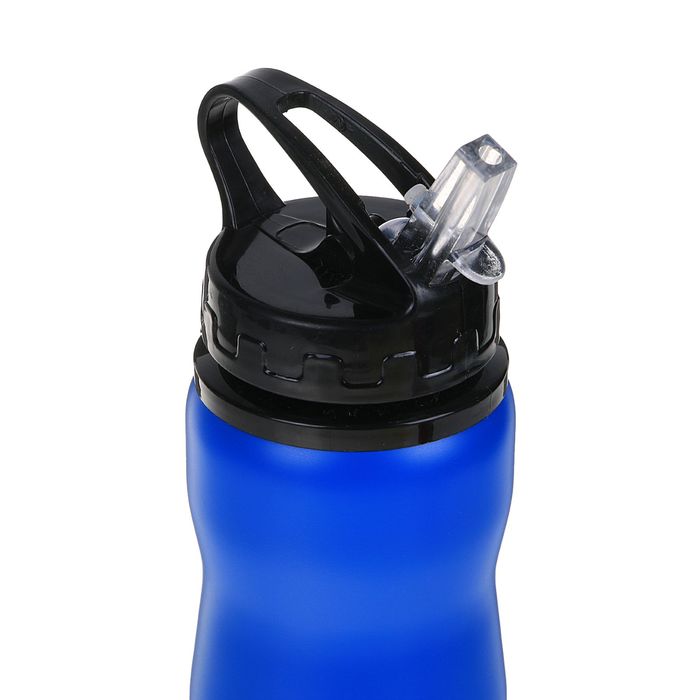 Бутылка для воды спортивная с трубочкой, 750 мл, микс