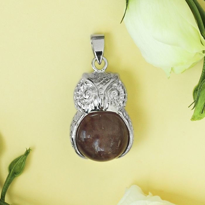 Подвеска сова "Аметист"