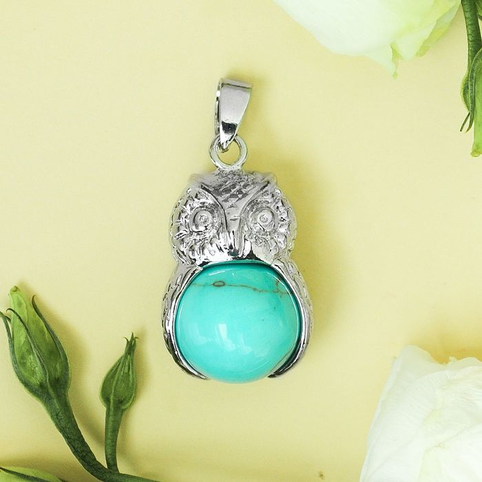 Подвеска сова "Бирюза"