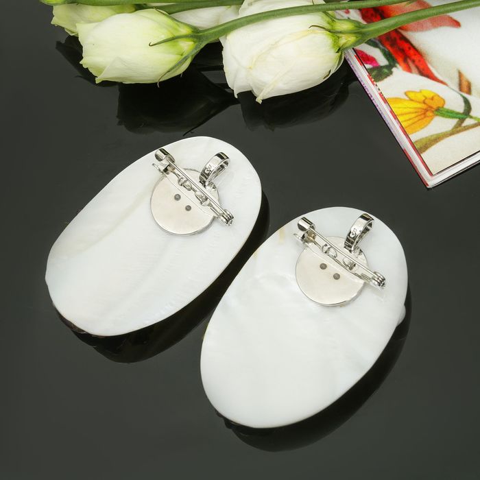 Брошь роскошь "МИКС камней" полянка