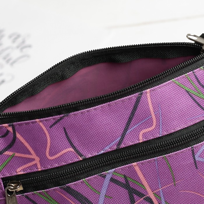 Сумка детская на клапане, 1 отдел, длинный ремень, цвет сиреневый