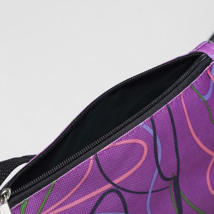 Сумка детская на клапане, 1 отдел, длинный ремень, цвет сиреневый