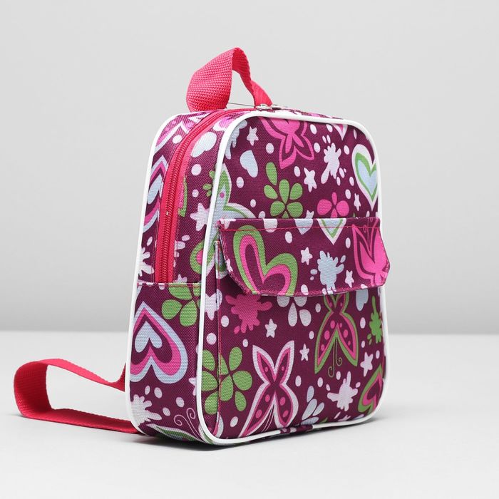 Рюкзак детский, 1 отдел, наружный карман, цвет бордовый