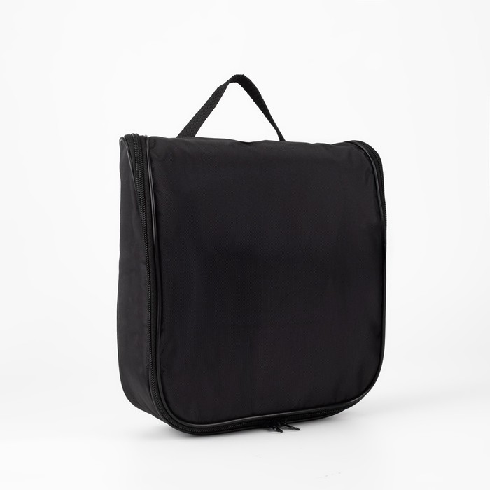 Косметичка дорожная на молнии, 1 отдел, цвет чёрный