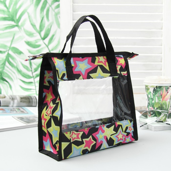 Косметичка банная на молнии "Фитнес", 1 отдел, 2 ручки, разноцветный