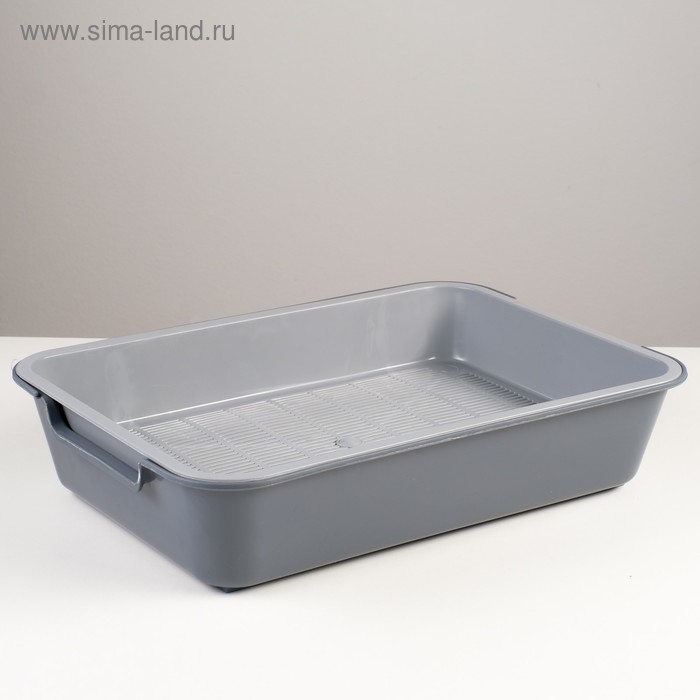 

Туалет с сеткой "Белла" для кошек, 37 х 27 х 8 см, серый