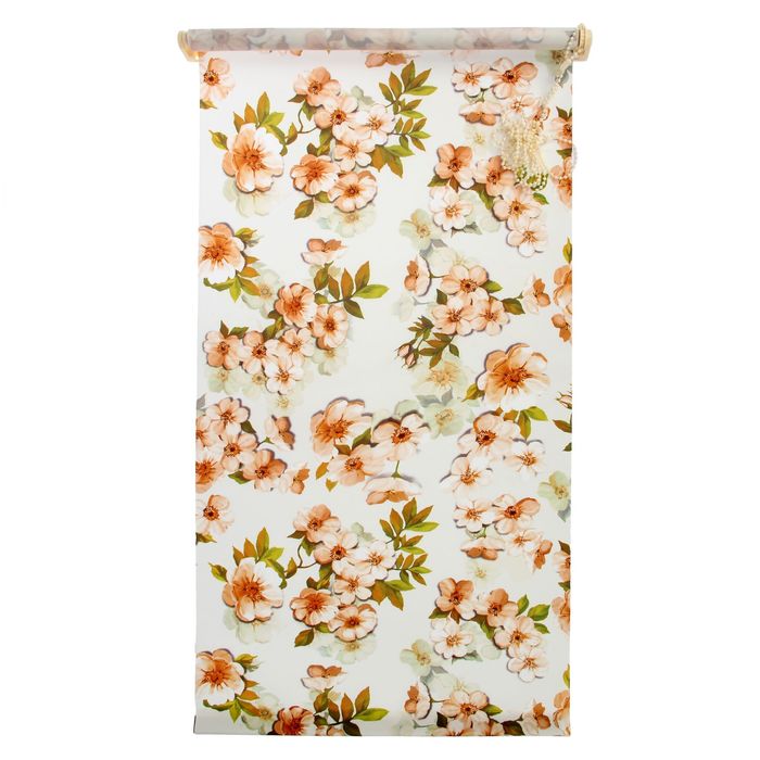 Штора-ролет 50х160 см "Цветущая яблоня", цвет бежевый