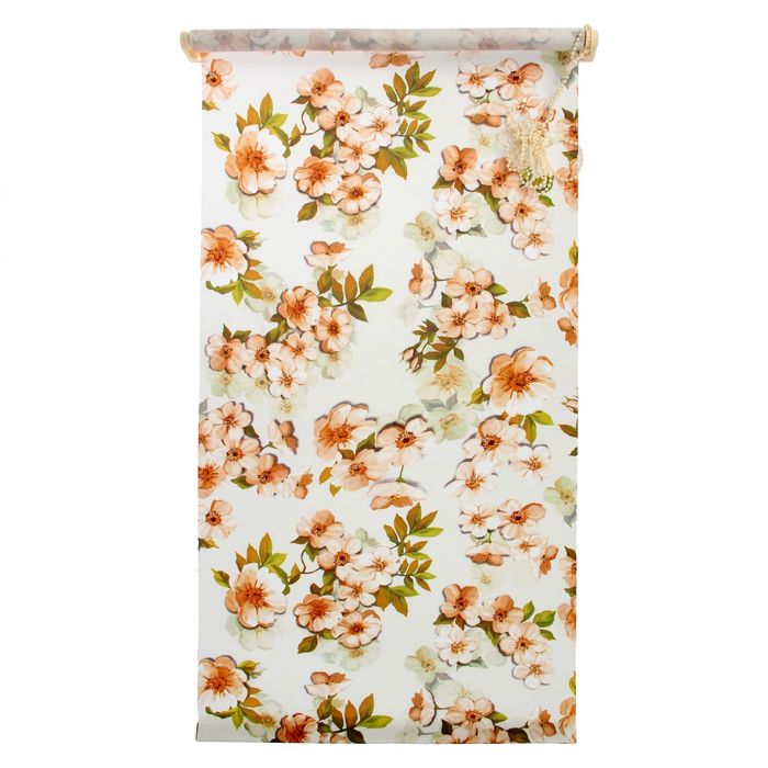 Штора-ролет 120х160 см "Цветущая яблоня", цвет бежевый