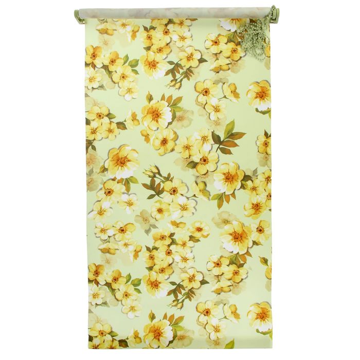 Штора-ролет 120х160 см "Цветущая яблоня", цвет лайм