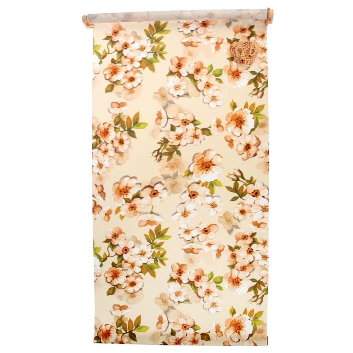 Штора-ролет 120х160 см "Цветущая яблоня", цвет персик