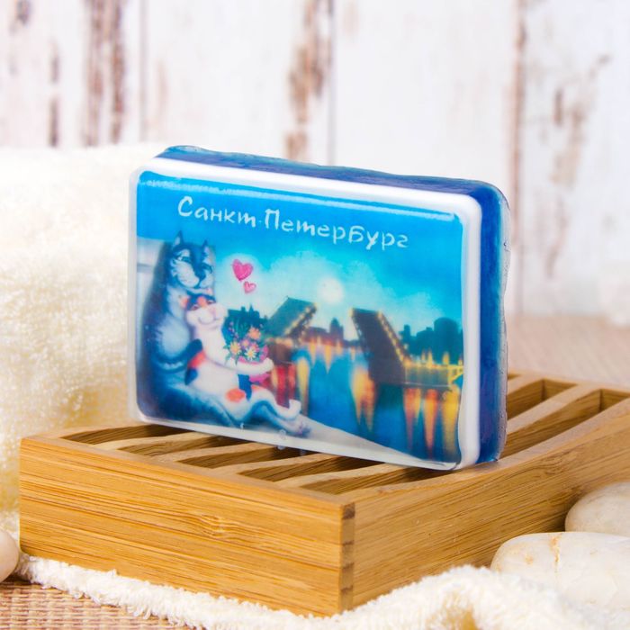 Мыло натуральное с картинкой «Санкт-Петербург» (ручной работы)