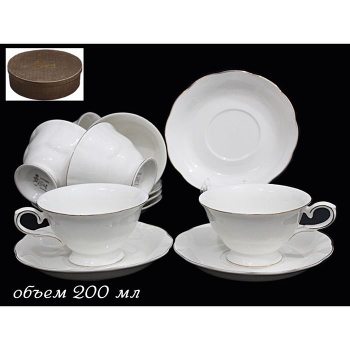 Чайный набор 12 предметов, 200 мл, в подарочной упаковке