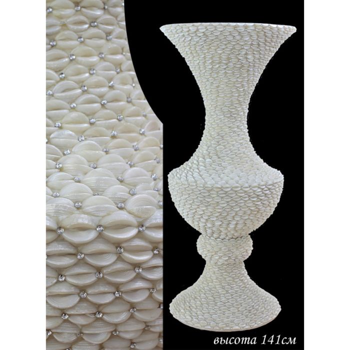 Ваза напольная "Жемчуг в стразах", 141см