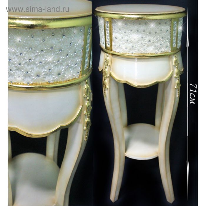 

399-067 Подставка интерьерная 71см. ЖЕМЧУГ В СТРАЗАХ (х1)Полистоун