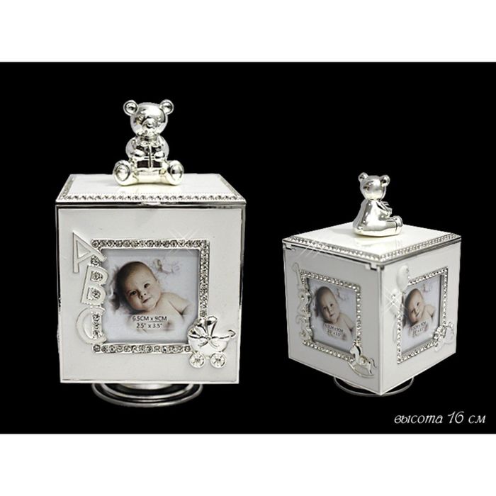 Вращающаяся музыкальная шкатулка, фоторамка 16 см, в подарочной упаковке