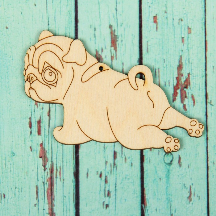 Подвеска - собака  "Малыш мопс"