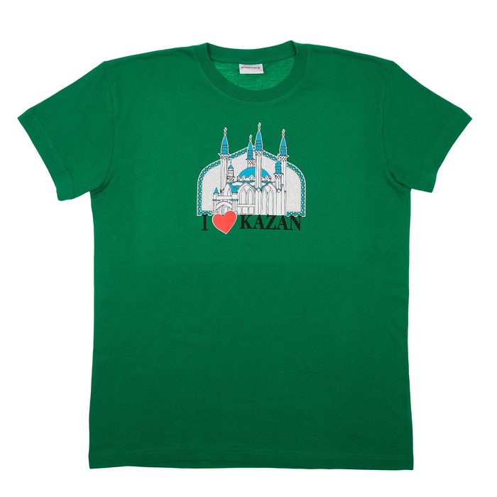 Футболка "Казань", зелен  р-р XXL(54), 100% хл