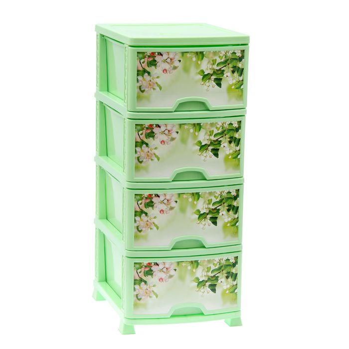 Комод 4-х секционный "Яблоневый цвет" Т94