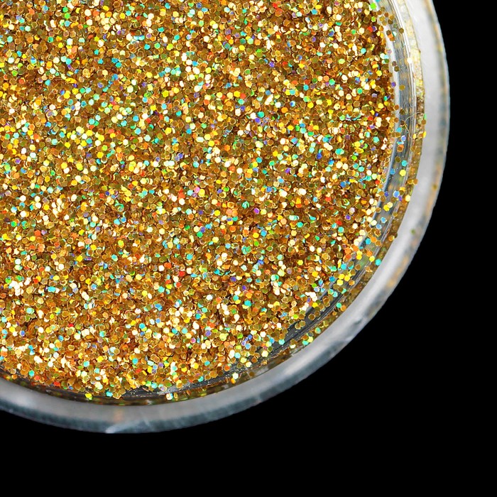 Втирка "Зеркальный блеск" для декора ногтей, мелкая, цвет золотой