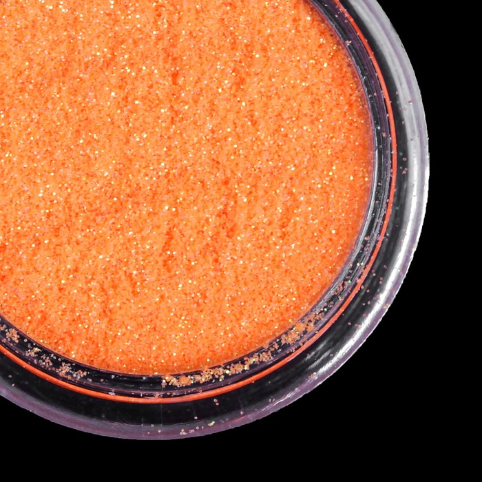 Втирка "Зеркальный блеск" для декора ногтей, мелкая, цвет оранжевый неон