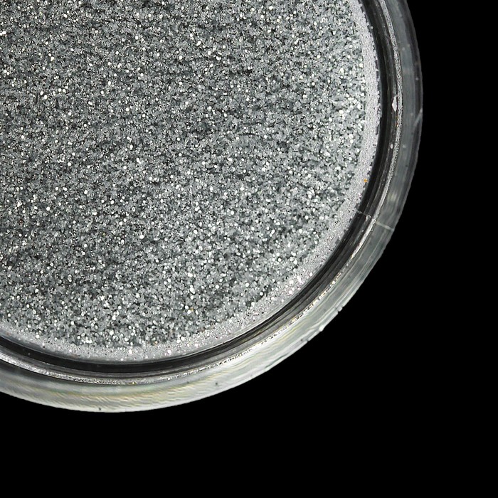Втирка "Зеркальный блеск" для декора ногтей, мелкая, цвет серебристый