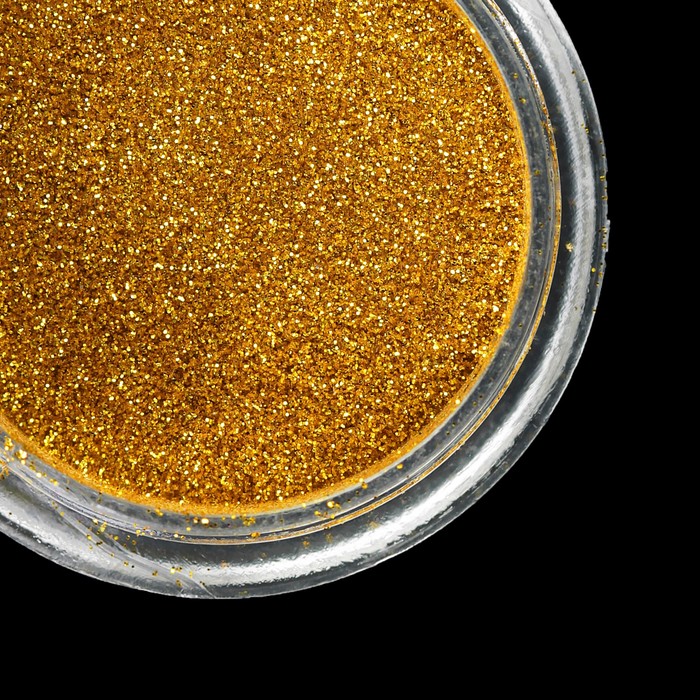 Втирка "Зеркальный блеск" для декора ногтей, мелкая, цвет жёлтое золото