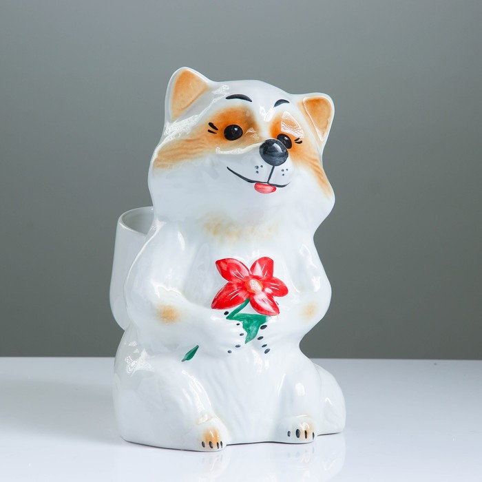 Подставка под ёрш "Енот" бело-рыжий