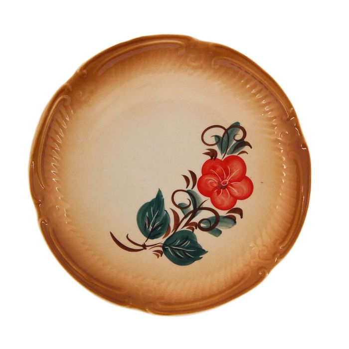 Тарелка мелкая d=22,5 см, цвет бежевый
