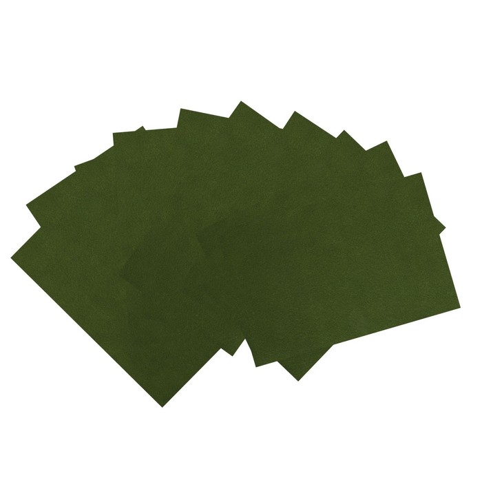 Фетр "Soft" набор 10 листов, 1мм, 21х29,7 см (зеленый болотный)