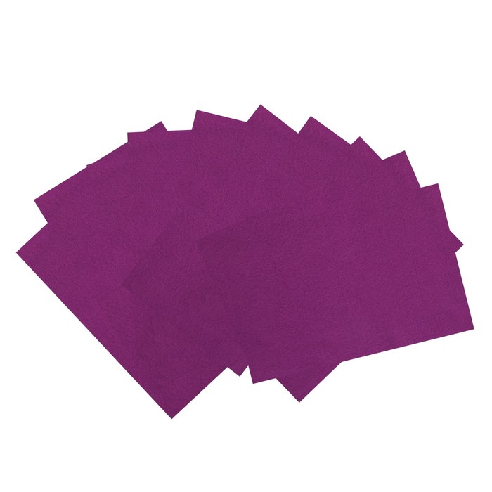 Фетр "Soft" набор 10 листов, 2мм, 21х29,7 см (аметист)