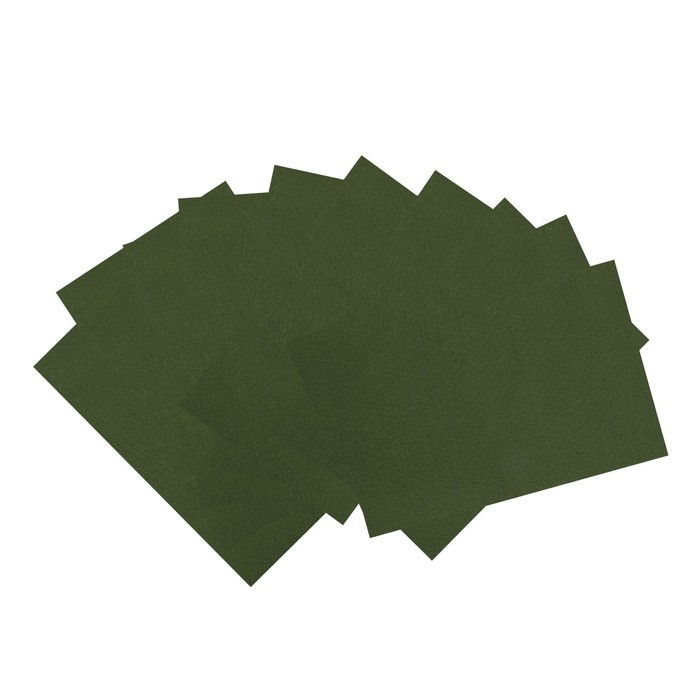 Фетр "Soft" набор 10 листов, 2мм, 21х29,7 см (зеленый болотный)