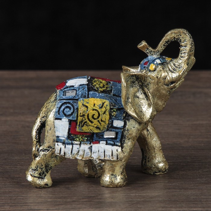 Сувенир полистоун "Слон с солнцем" 8,5х10х4 см