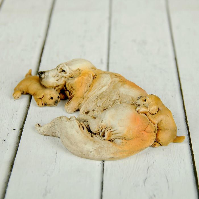 Сувенир "Жучка со щенками" 12х7,5х2,7 см