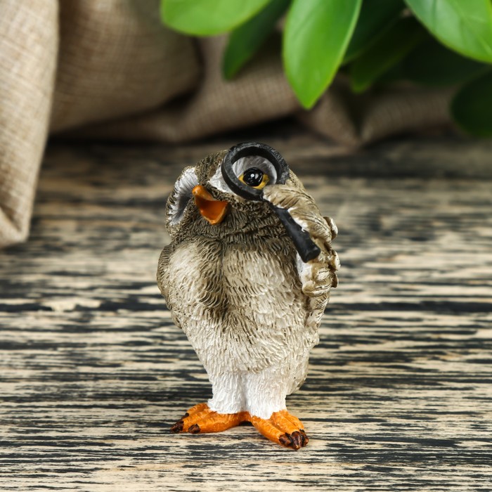Сувенир "Сова первооткрыватель" 4х3,5х6 см