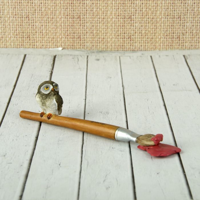 Сувенир "Совёнок художник" 20х4х5 см