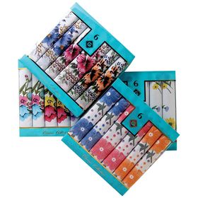 Набор женских носовых платков в коробке ЭТНИКА, 30х30, 6 шт, цвет МИКС Ош