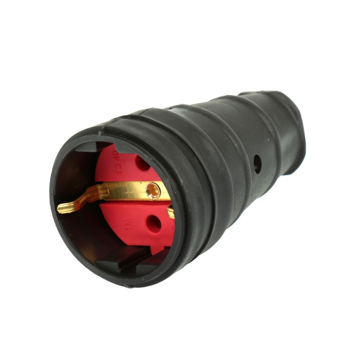 Розетка переносная Tecco, 16 А, каучук, с з/к