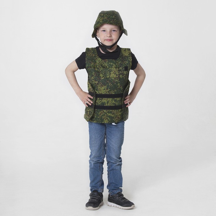 Бронежилет с каской, рост 110-122 см, 4-6 лет