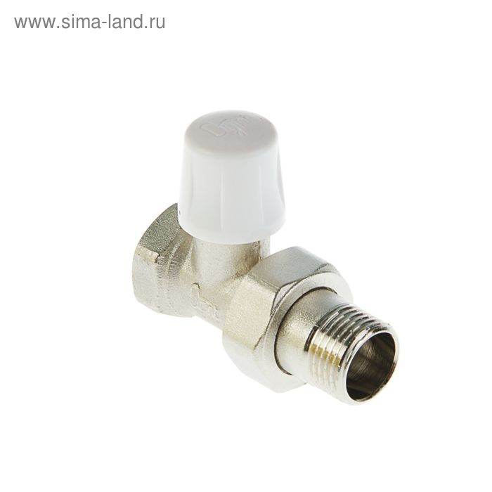 Клапан запорный Ogint, для радиатора 1/2, прямой клапан для радиатора запорный прямой far fv 1400 12 1 2