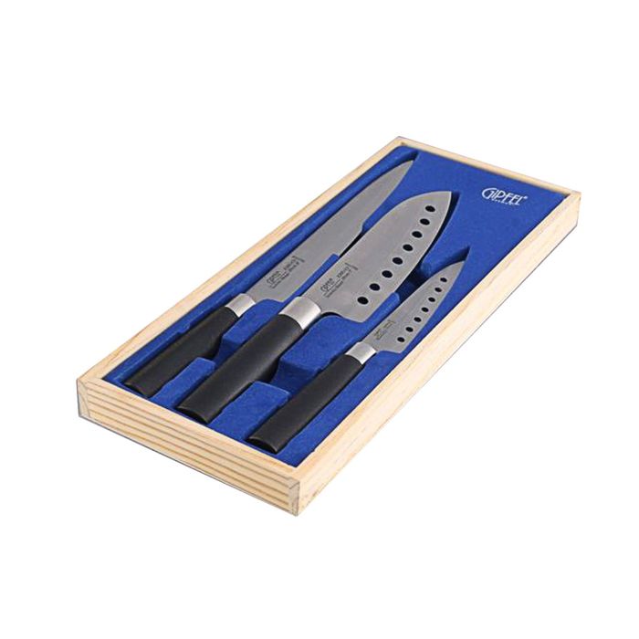 Набор ножей Japanese, в деревянной коробке, 3 предмета