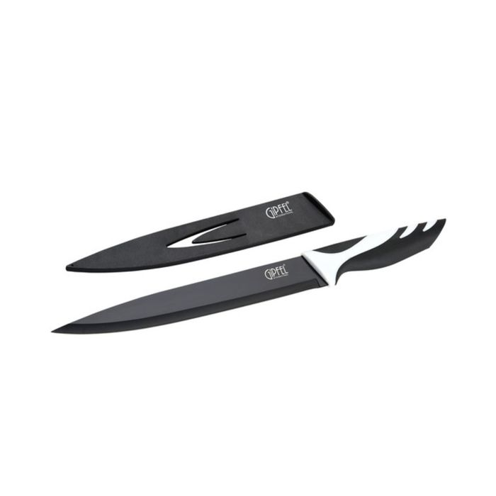 Нож для мяса Gipfel Rainbow, черный в пластиковом чехле, 20 см