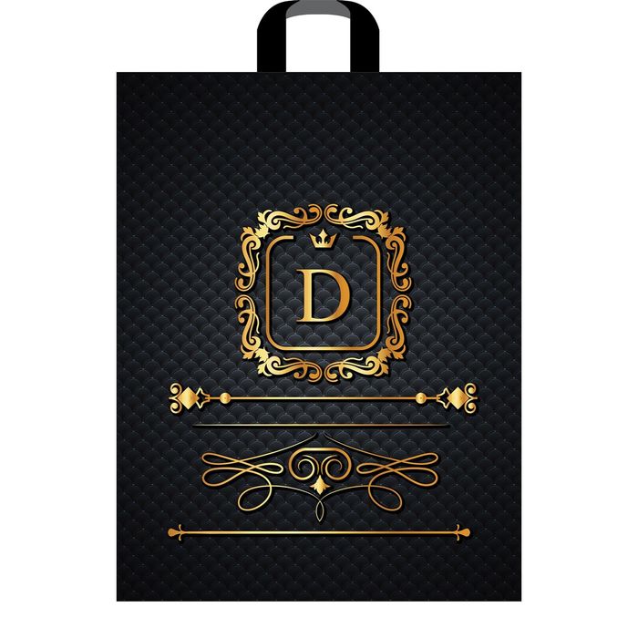 Пакет "Золотой герб", полиэтиленовый с петлевой ручкой, 31 х 40 см, 60 мкм