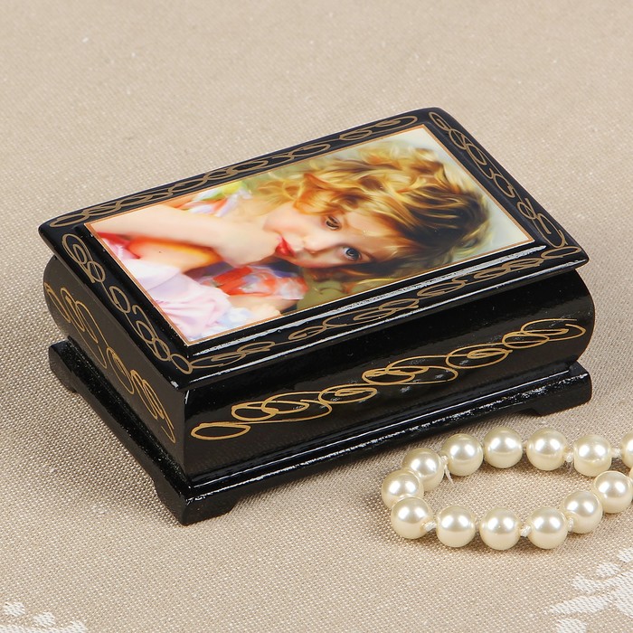 Шкатулка «Ожидание», 6×9 см, лаковая миниатюра